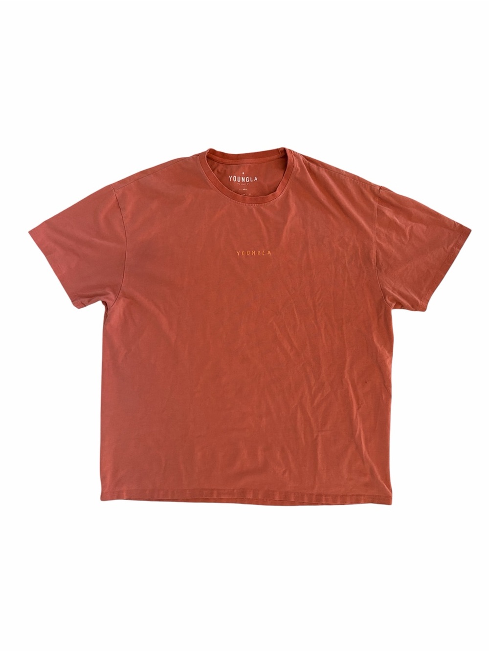 YoungLA Oversized Heavyweight Essential Tee XL - Washed Clay/Rust